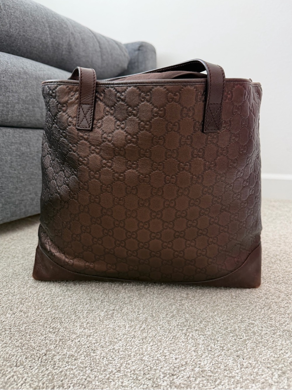 Authentic Vintage Gucci Guccissima leather tote bag